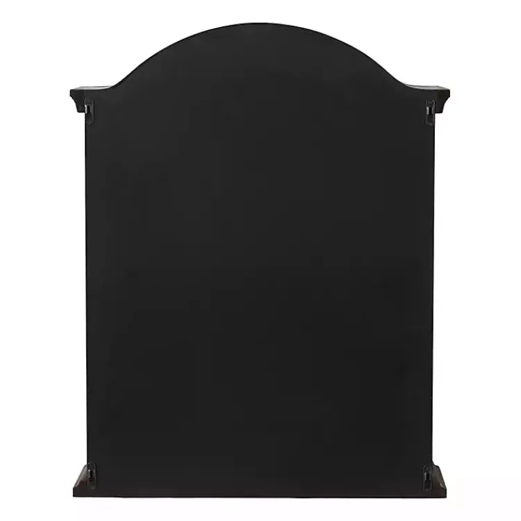 Wall Storage-Kirklands Home Distressed Black Wood Wall Cabinet