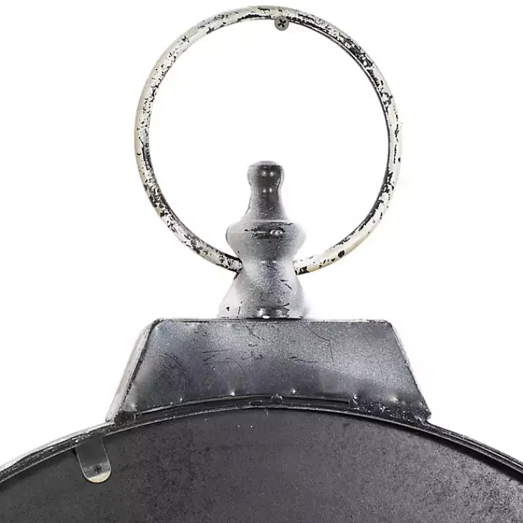 Clocks-Kirklands Home Distressed White Pocket Wall Clock