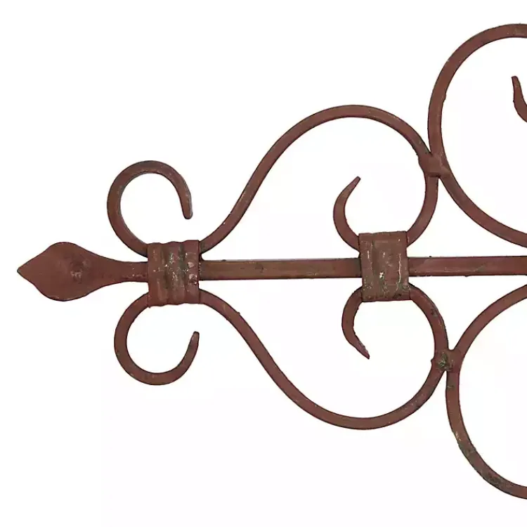 Wall Plaques-Kirklands Home Metal Scroll Panel Wall Plaque Brown