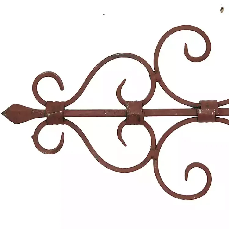 Wall Plaques-Kirklands Home Metal Scroll Panel Wall Plaque Brown
