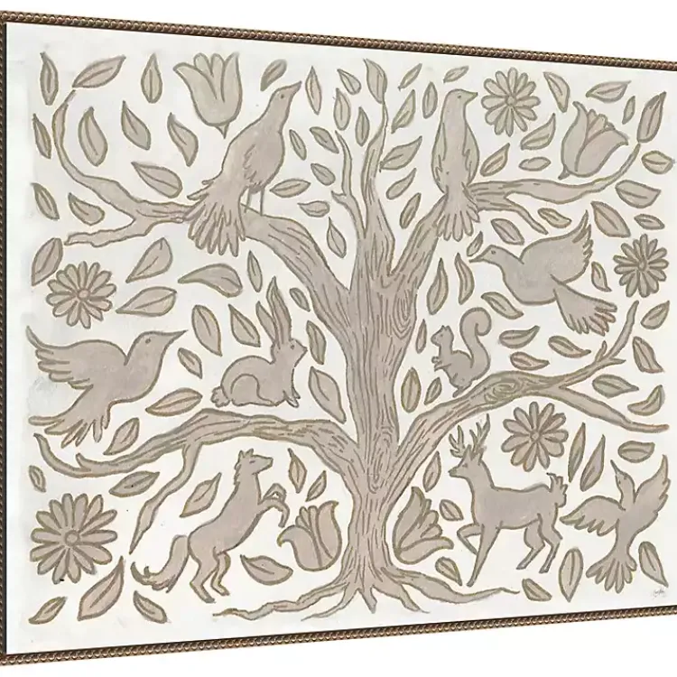 Canvas Art-Kirklands Home Animal Tree Canvas Art Print, 42x32 in.