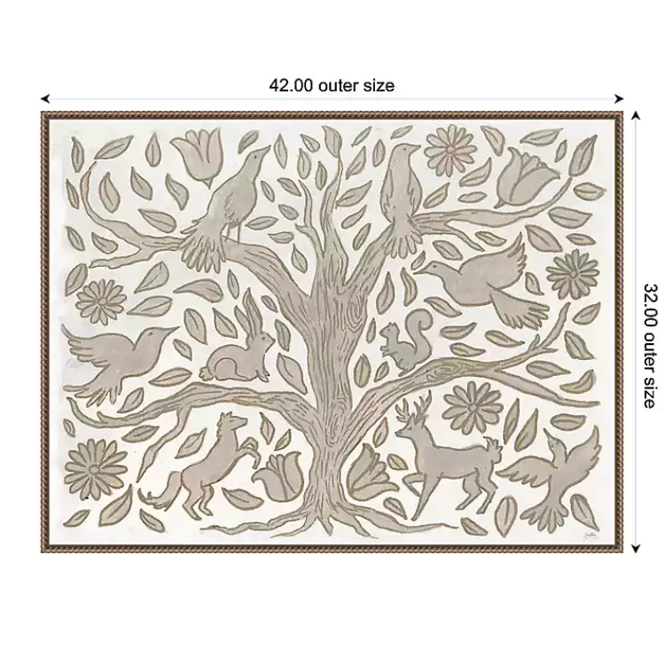 Canvas Art-Kirklands Home Animal Tree Canvas Art Print, 42x32 in.