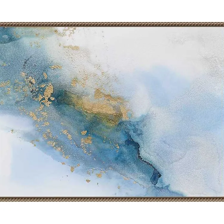 Canvas Art-Kirklands Home Cloud Land Framed Canvas Art Print Blue