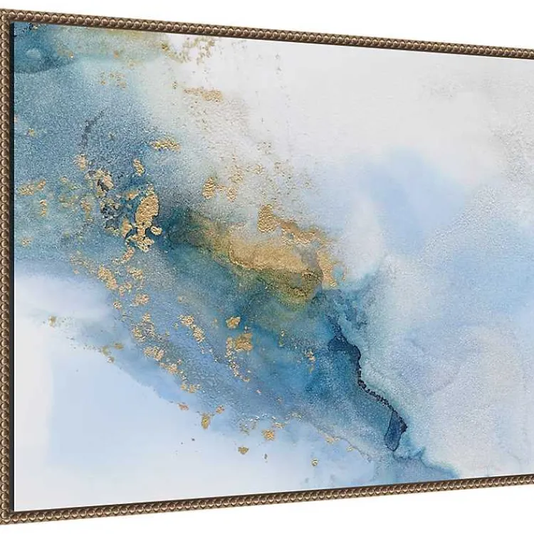 Canvas Art-Kirklands Home Cloud Land Framed Canvas Art Print Blue