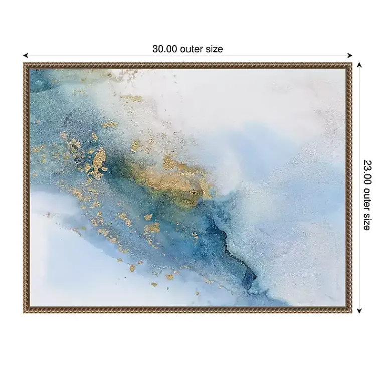 Canvas Art-Kirklands Home Cloud Land Framed Canvas Art Print Blue