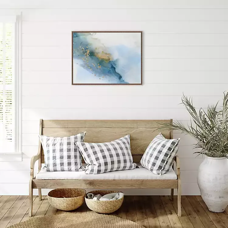 Canvas Art-Kirklands Home Cloud Land Framed Canvas Art Print Blue