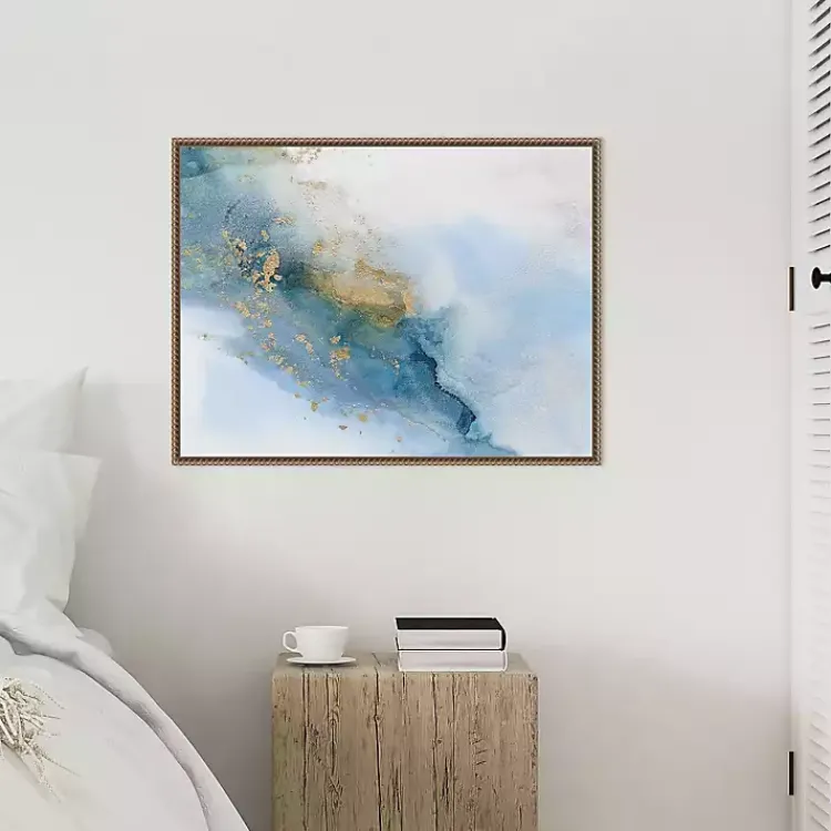 Canvas Art-Kirklands Home Cloud Land Framed Canvas Art Print Blue