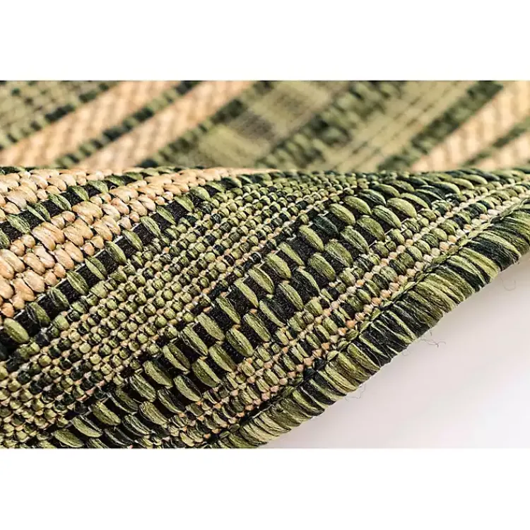 Outdoor Rugs-Kirklands Home Green Framed Border Outdoor Area Rug, 7x9