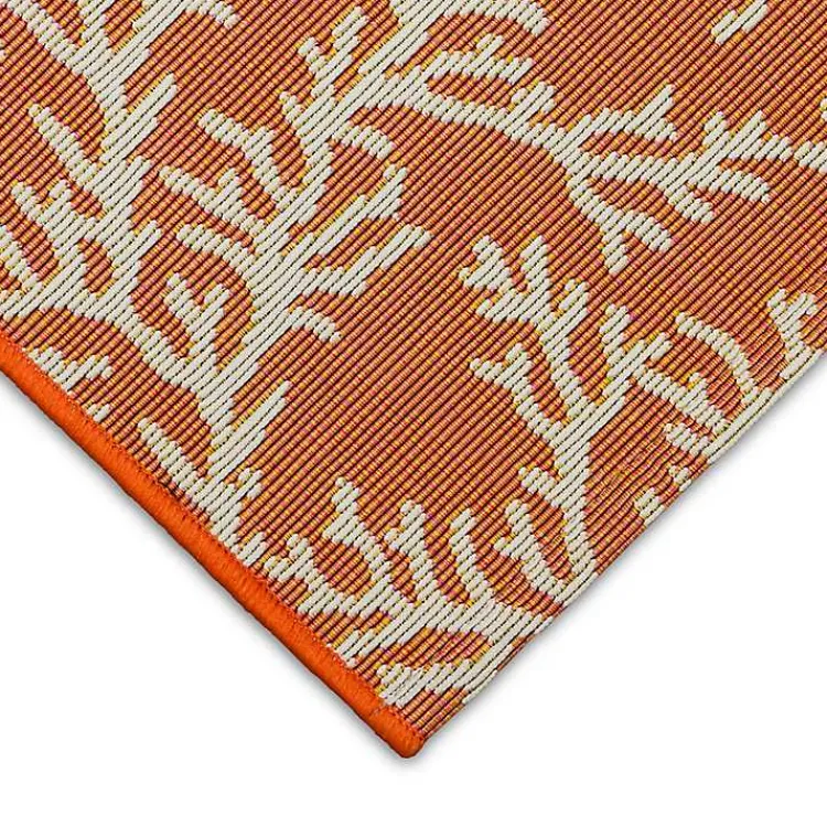 Outdoor Rugs-Kirklands Home Coral Indoor/Outdoor Rug, 2x3 Orange