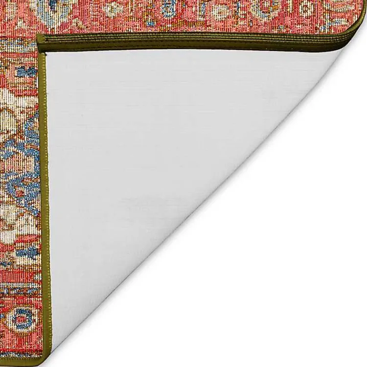 Outdoor Rugs-Kirklands Home Diamond Medallion Indoor/Outdoor Rug, 3x4 Red