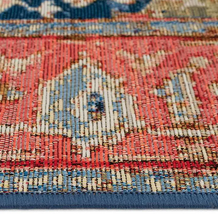 Outdoor Rugs-Kirklands Home Diamond Medallion Indoor/Outdoor Rug, 3x4 Red