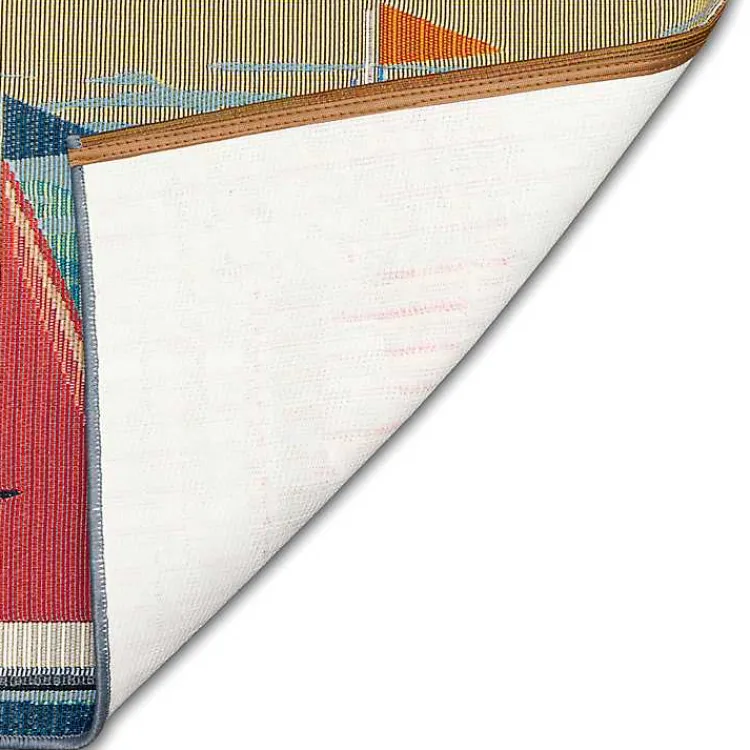 Outdoor Rugs-Kirklands Home Dogs on Sailboats Indoor/Outdoor Rug, 3x4