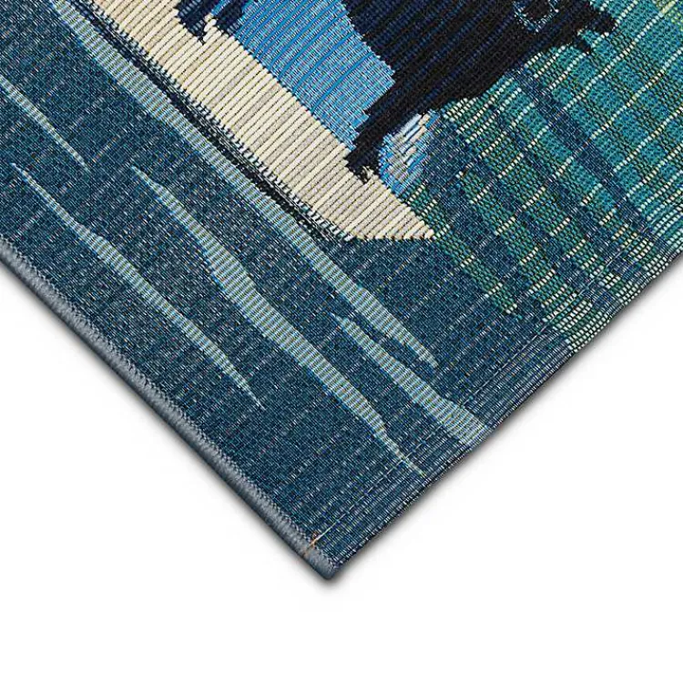 Outdoor Rugs-Kirklands Home Dogs on Sailboats Indoor/Outdoor Rug, 3x4