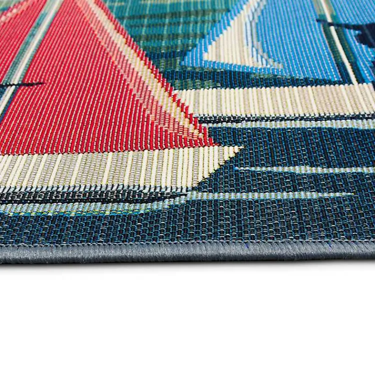 Outdoor Rugs-Kirklands Home Dogs on Sailboats Indoor/Outdoor Rug, 3x4