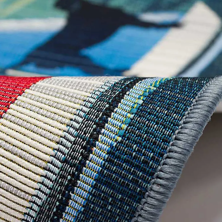 Outdoor Rugs-Kirklands Home Dogs on Sailboats Indoor/Outdoor Rug, 3x4