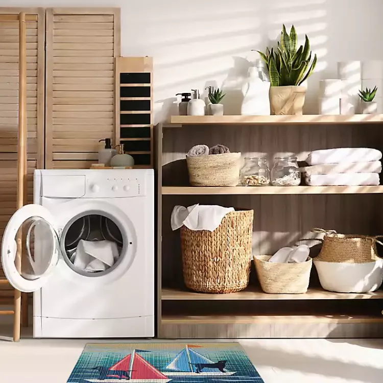 Outdoor Rugs-Kirklands Home Dogs on Sailboats Indoor/Outdoor Rug, 3x4