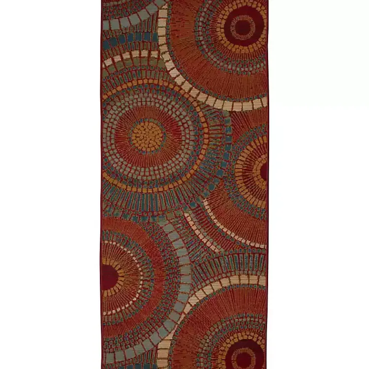 Outdoor Rugs-Kirklands Home Spheres Indoor/Outdoor Runner, 1x4 Red