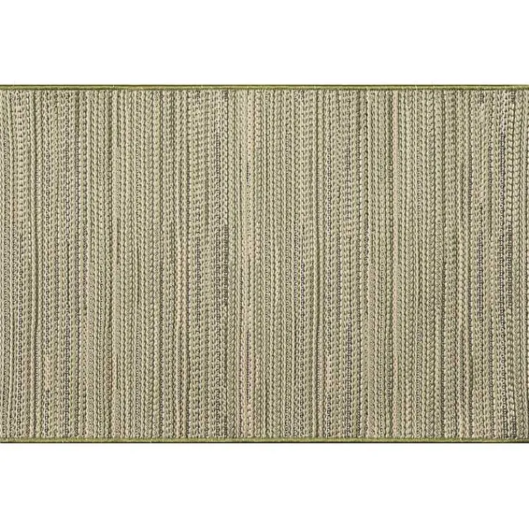 Outdoor Rugs-Kirklands Home Woven Lines Indoor/Outdoor Accent Rug, 2x2 Green