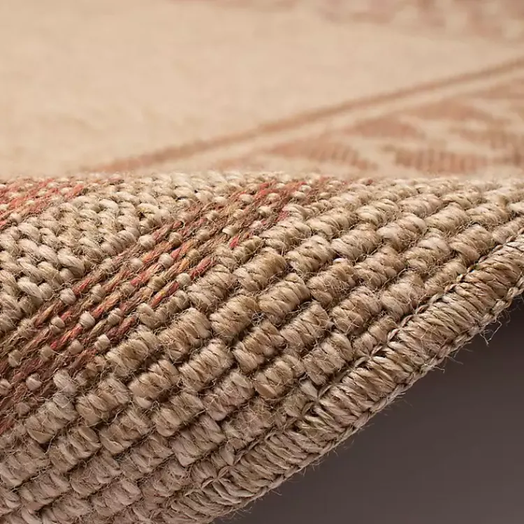 Outdoor Rugs-Kirklands Home Tan & Orange Zig Zag Indoor/Outdoor Area Rug, 7x9