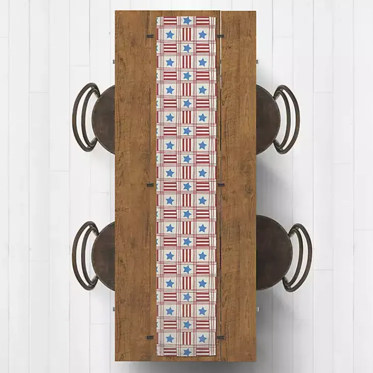 Table Linens-Kirklands Home 4th of July Stars & Stripes Table Runner, 72 in.