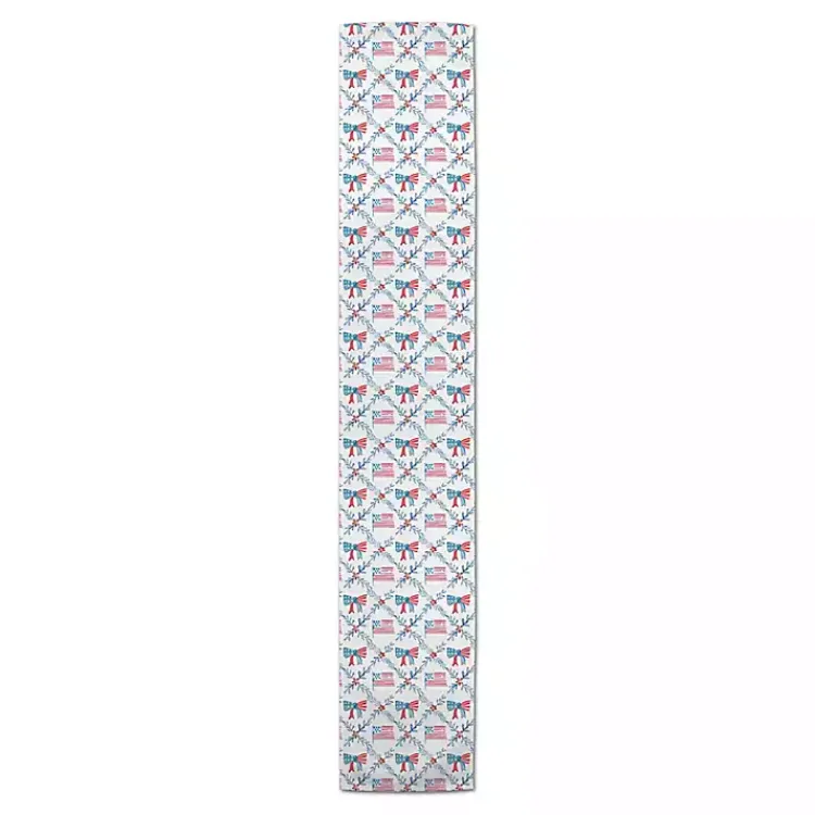 Table Linens-Kirklands Home Flags and Bows 4th of July Table Runner, 72 in.
