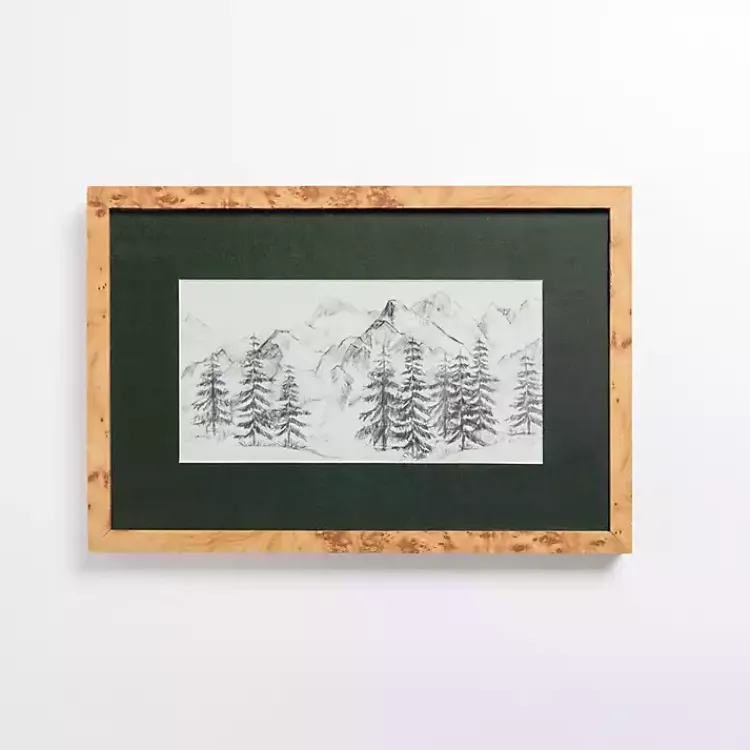 Framed Art-Kirklands Home Sketched Snowscape Framed Art Print