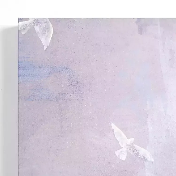 Canvas Art-Kirklands Home Birds in a Sky Canvas Art Print Purple