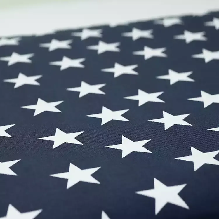 Outdoor Cushions & Pillows-Kirklands Home Blue and White Stars Outdoor Loveseat Cushion