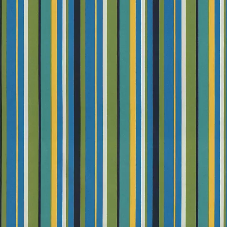 Outdoor Cushions & Pillows-Kirklands Home Blue Topanga Striped Outdoor Chair Cushion
