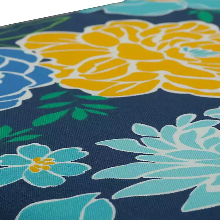 Outdoor Cushions & Pillows-Kirklands Home Blue & Yellow Floral Outdoor Cushions, Set of 2