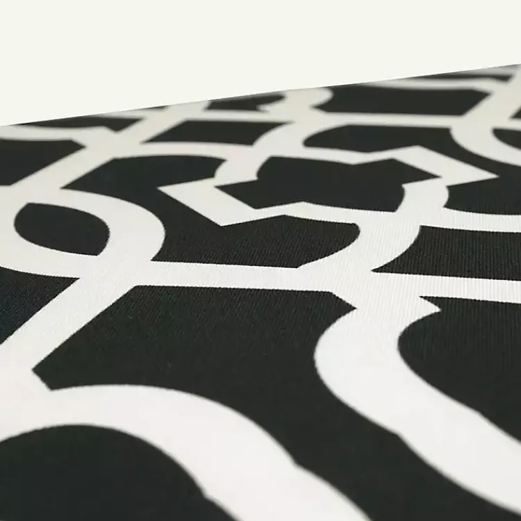 Outdoor Cushions & Pillows-Kirklands Home Black New Geometric Outdoor Chair Cushion