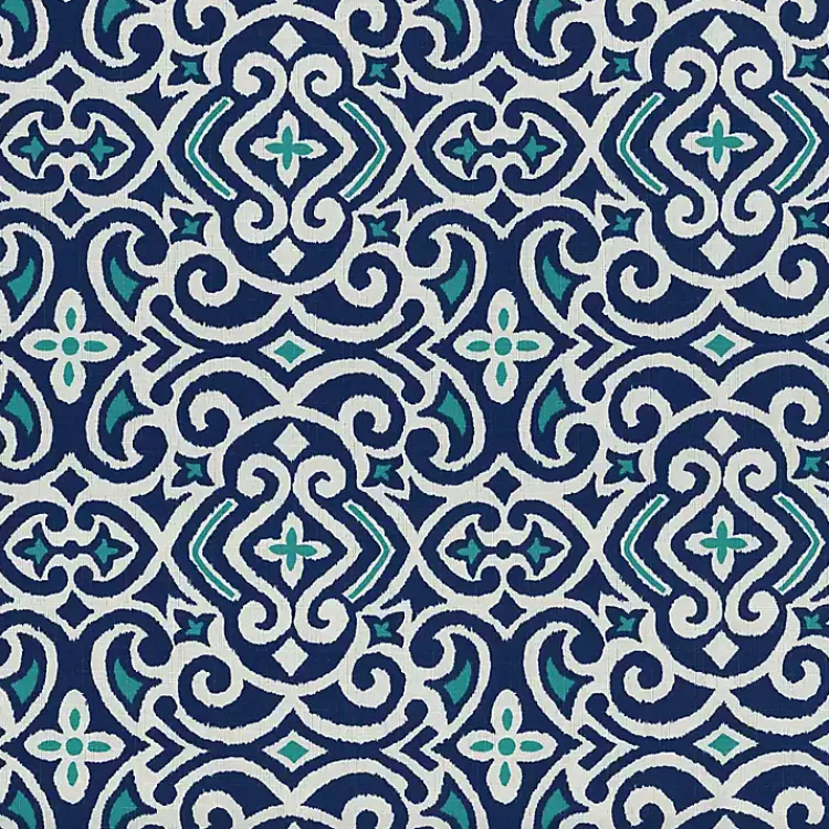 Outdoor Cushions & Pillows-Kirklands Home Marine Damask Outdoor Settee Cushion Blue