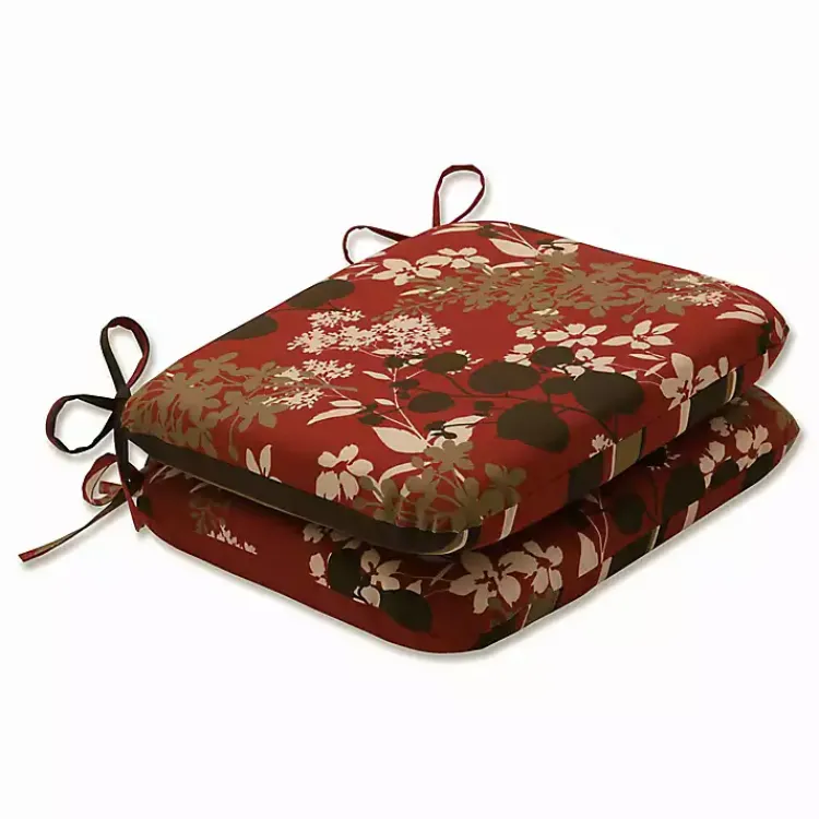 Outdoor Cushions & Pillows-Kirklands Home Brown Montifleuri Outdoor Seat Cushions, Set of 2