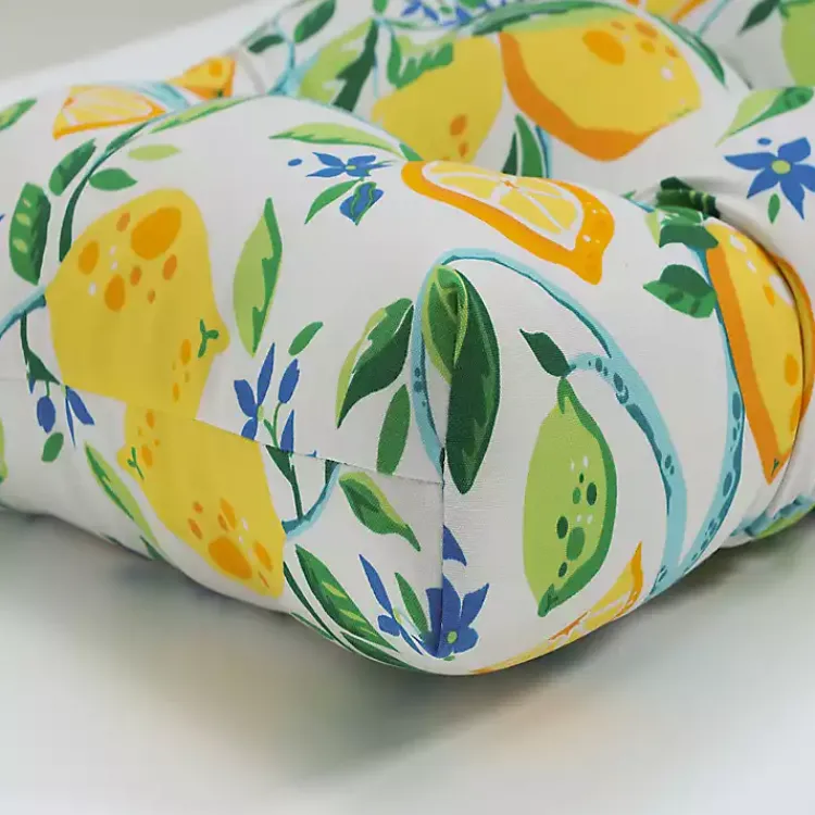 Outdoor Cushions & Pillows-Kirklands Home Lemon Tree Tufted Outdoor Settee Cushion, 44 in.