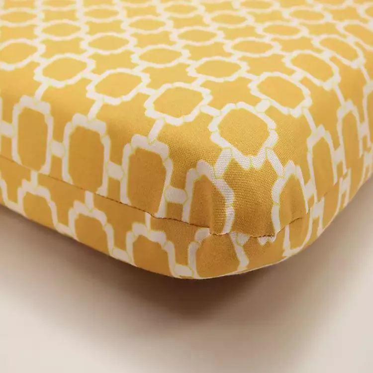 Outdoor Cushions & Pillows-Kirklands Home Rounded Outdoor Seat Cushions, Set of 2 Yellow
