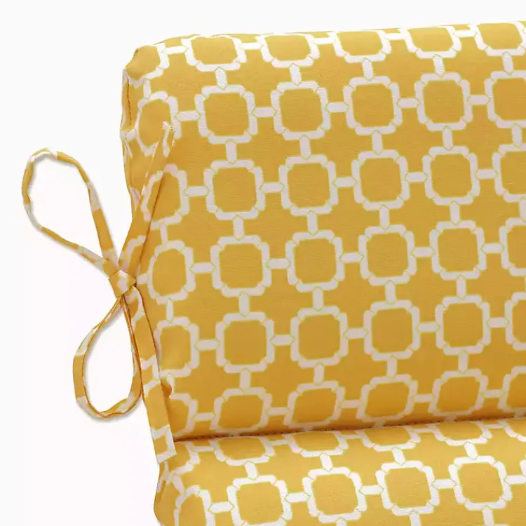 Outdoor Cushions & Pillows-Kirklands Home Pattern Outdoor Chair Cushion Yellow