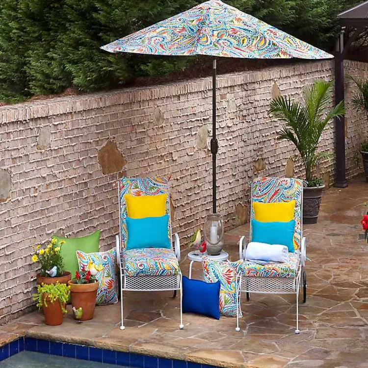 Outdoor Cushions & Pillows-Kirklands Home Solid Outdoor Pillows, Set of 2 Yellow