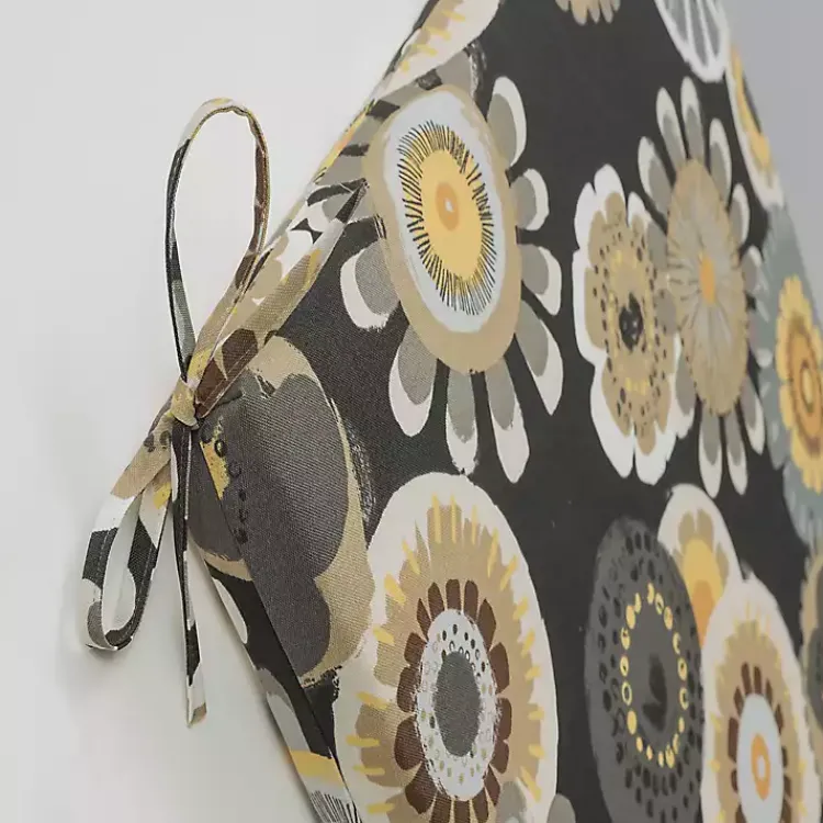 Outdoor Cushions & Pillows-Kirklands Home Black Crosby Outdoor Chair Cushion