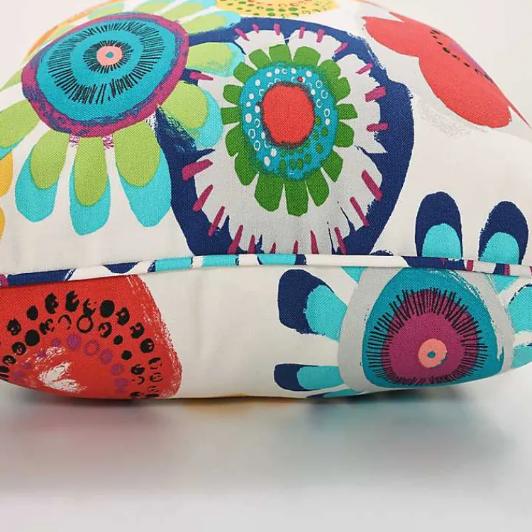 Outdoor Cushions & Pillows-Kirklands Home Blue Confetti Outdoor Lumbar Pillows, Set of 2