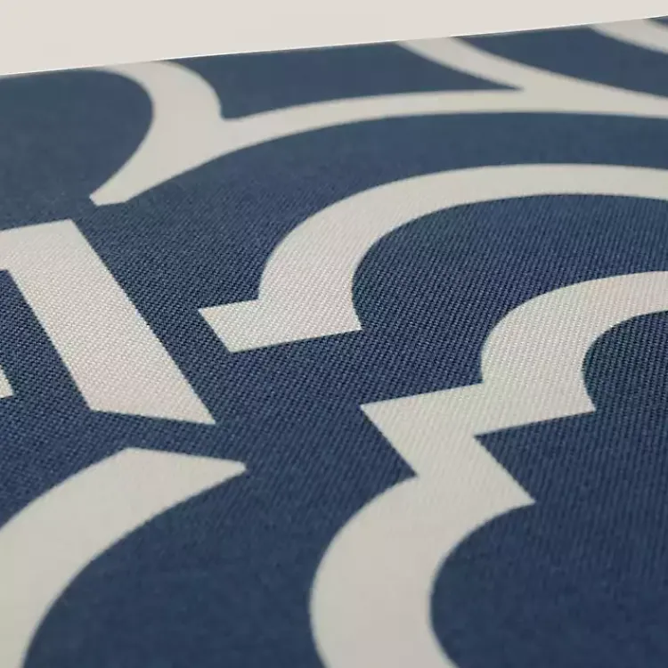 Outdoor Cushions & Pillows-Kirklands Home Navy Carmody Outdoor Settee Cushion