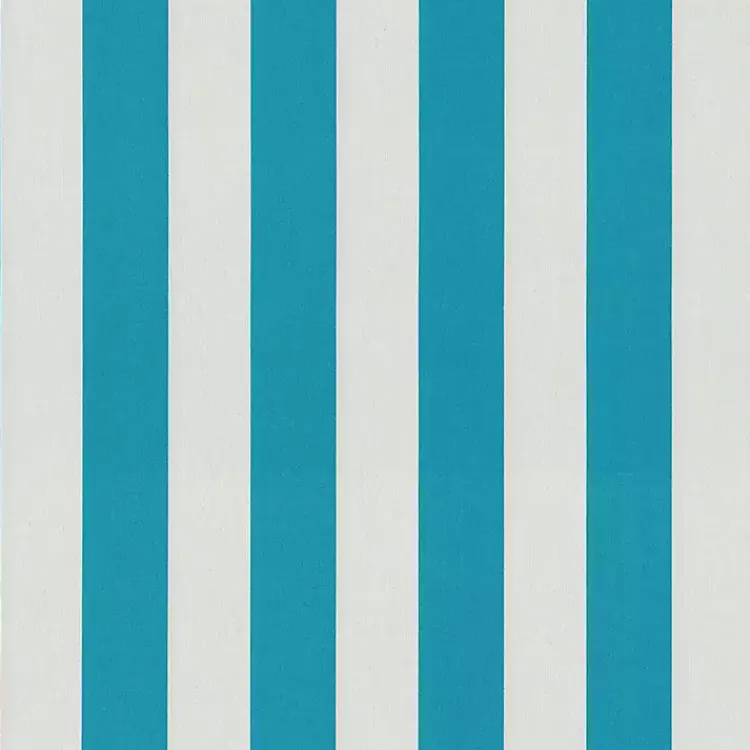 Outdoor Cushions & Pillows-Kirklands Home Turquoise Cabana Stripes Outoor Chaise Cushion