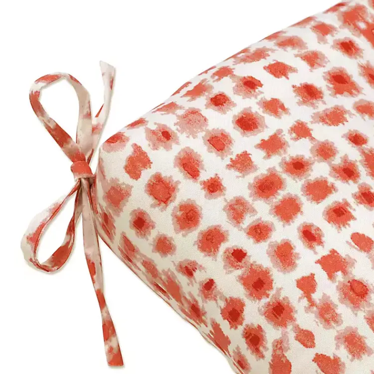 Outdoor Cushions & Pillows-Kirklands Home Coral Checkered Outdoor Bench Cushion