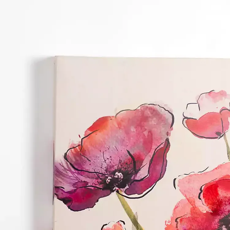 Canvas Art-Kirklands Home Bright Red Poppies Canvas Art Print