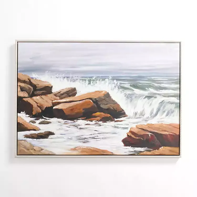 Canvas Art-Kirklands Home Crashing Waves Framed Canvas Art Print
