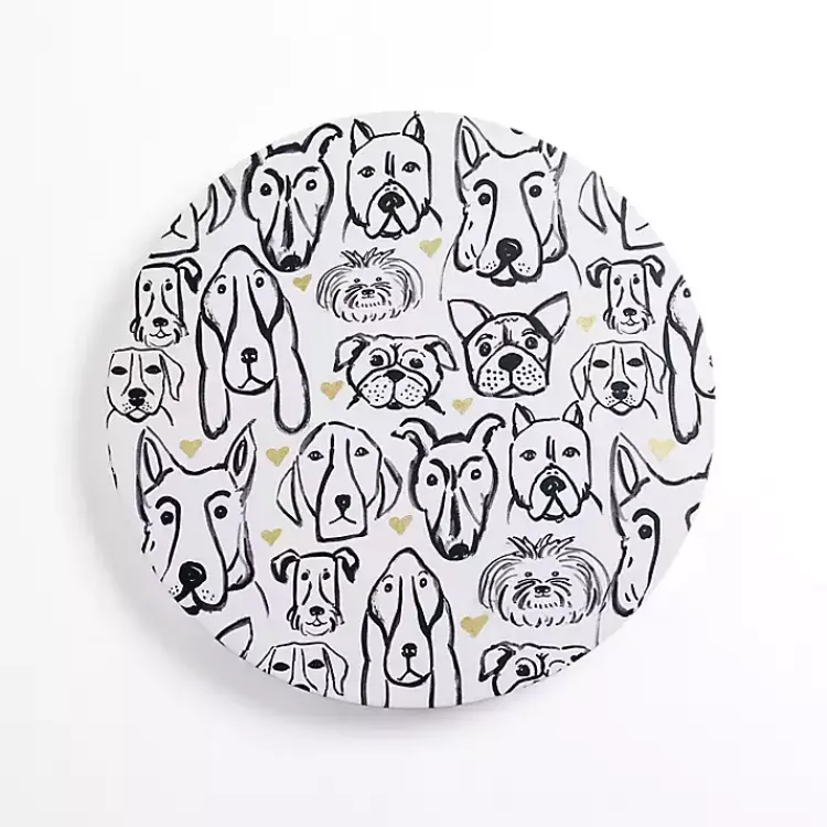 Canvas Art-Kirklands Home Round Dog Doodle Canvas Art Print