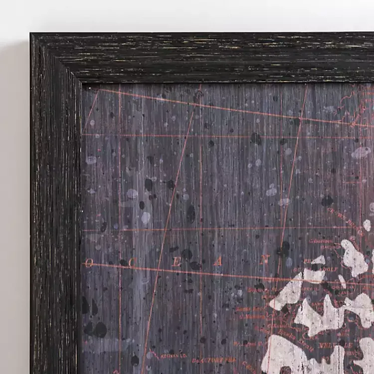 Framed Art-Kirklands Home Aged World Map Framed Art Print