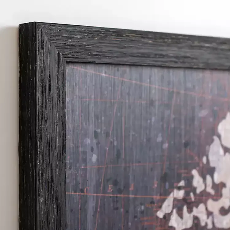 Framed Art-Kirklands Home Aged World Map Framed Art Print