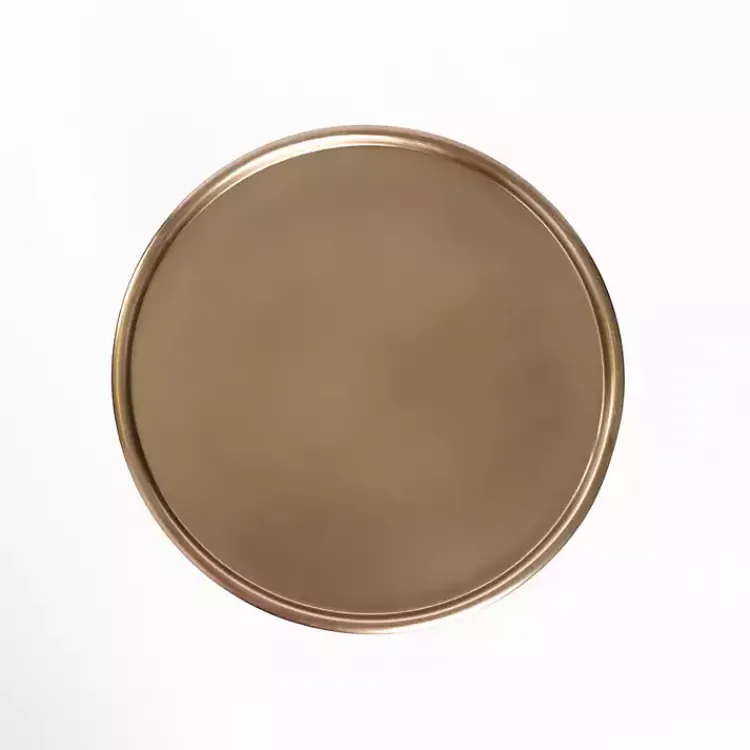 Accent & End Tables-Kirklands Home Antique Brass Metal Tripod Cocktail Table Gold