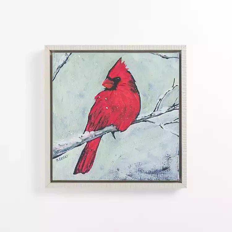 Canvas Art-Kirklands Home Cardinal on Branch Framed Canvas Art Print