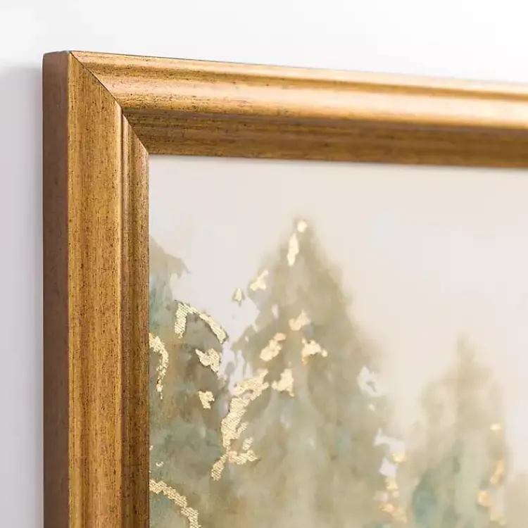 Canvas Art-Kirklands Home Golden Watercolor Treeline Framed Canvas Art Print